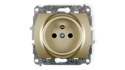 TREND Gniazdo pojedyncze z/u 2P+Z złoty 6GP-1zp