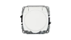 TREND Gniazdo bryzgoszczelne z/u SCHUKO (klapka biała) biały GPB-1sp