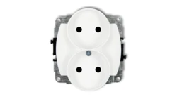 TREND Gniazdo podwójne b/u biały GPR-2p