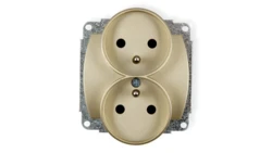 TREND Gniazdo podwójne z/u złoty 6GPR-2zp