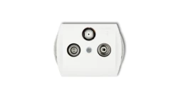 TREND Gniazdo antenowe RTV-SAT przelotowe 10dB biały GSP