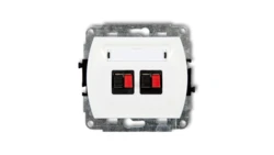 TREND Gniazdo głośnikowe podwójne biały GG-2