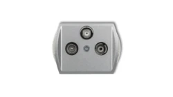 TREND Gniazdo antenowe RTV-SAT przelotowe 10dB srebrny metalik 7GSP