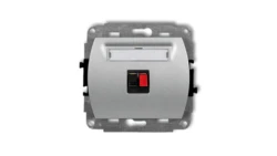 TREND Gniazdo głośnikowe pojedyncze srebrny metalik 7GG-1