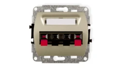 TREND Gniazdo głośnikowe podwójne złoty 6GG-2