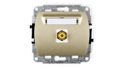 TREND Gniazdo pojedyncze RCA (typu cinch - żółty, pozłacany) złoty 6GRCA-1