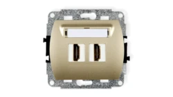 TREND Gniazdo podwójne HDMI złoty 6HDMI-2
