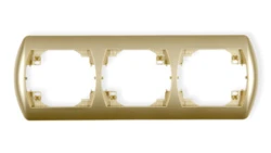 TREND Ramka pozioma potrójna złoty 6RH-3