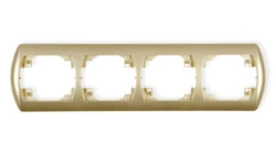 TREND Ramka pozioma poczwórna złoty 6RH-4
