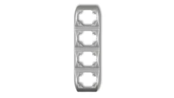 TREND Ramka pionowa poczwórna srebrny metalik 7RV-4