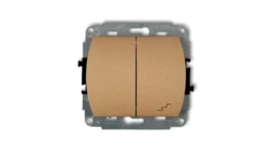 TREND Łącznik jednobiegunowy ze schodowym złoty metalik 8WP-10