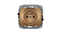 TREND Gniazdo pojedyncze z/u złoty metalik 8GP-1zp