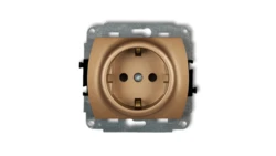 TREND Gniazdo pojedyncze z/u SCHUKO złoty metalik 8GP-1sp