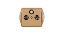 TREND Gniazdo antenowe RTV-SAT przelotowe 10dB złoty metalik 8GSP