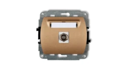 TREND Gniazdo antenowe pojedyncze typu F (SAT) pozłacany złoty metalik 8GF-1.1