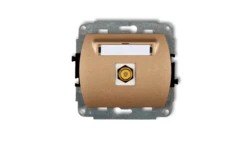 TREND Gniazdo pojedyncze RCA (typu cinch - ľ˘ty, pozłacany) złoty metalik 8GRCA-1