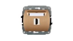 TREND Gniazdo pojedyncze HDMI złoty metalik 8HDMI-1