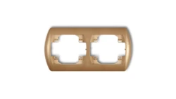 TREND Ramka pozioma podwójna złoty metalik 8RH-2