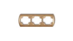 TREND Ramka pozioma potrójna złoty metalik 8RH-3