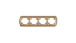 TREND Ramka pozioma poczwórna złoty metalik 8RH-4