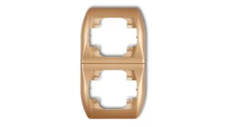 TREND Ramka pionowa podwójna złoty metalik 8RV-2