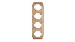 TREND Ramka pionowa poczwórna złoty metalik 8RV-4