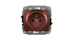 TREND Gniazdo pojedyncze z/u 2P+Z brĄzowy metalik 9GP-1zp
