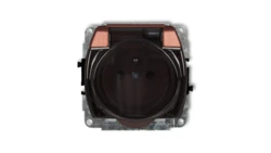 TREND Gniazdo bryzgoszczelne z/u (klapka dymna) brązowy metalik 9GPB-1zdp