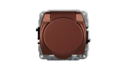 TREND Gniazdo bryzgoszczelne z/u SCHUKO (klapka brązowy metalik) brązowy metalik 9GPB-1sp