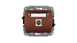 TREND Gniazdo antenowe pojedyncze typu F (SAT) pozłacany brĄzowy metalik 9GF-1.1