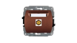 TREND Gniazdo pojedyncze RCA (typu cinch - ľ˘ty, pozłacany) brĄzowy metalik 9GRCA-1