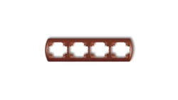 TREND Ramka pozioma poczwórna brĄzowy metalik 9RH-4