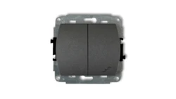 TREND Łącznik jednobiegunowy ze schodowym grafitowy 11WP-10