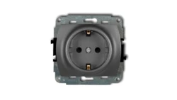 TREND Gniazdo pojedyncze z/u SCHUKO grafitowy 11GP-1sp