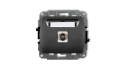 TREND Gniazdo antenowe pojedyncze typu F (SAT) pozłacany grafitowy 11GF-1.1