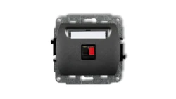 TREND Gniazdo głośnikowe pojedyncze grafitowy 11GG-1