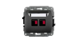 TREND Gniazdo głośnikowe podwójne grafitowy 11GG-2