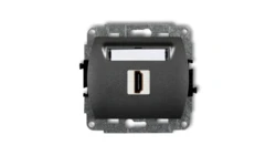 TREND Gniazdo pojedyncze HDMI grafitowy 11HDMI-1