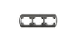 TREND Ramka pozioma potrójna grafitowy 11RH-3