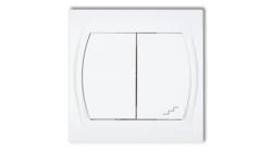 LOGO Łącznik jednobiegunowy ze schodowym biały LWP-10