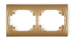 LOGO Ramka pozioma podwójna złoty metalik 8LRH-2