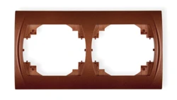 LOGO Ramka pozioma podwójna brĄzowy metalik 9LRH-2