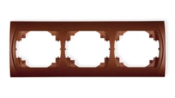 LOGO Ramka pozioma potrójna brĄzowy metalik 9LRH-3