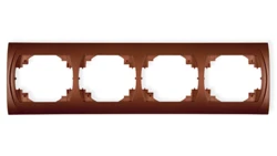 LOGO Ramka pozioma poczwórna brĄzowy metalik 9LRH-4