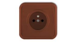 LIZA Gniazdo pojedyncze z/u 2P+Z brĄzowy 4GPT-1z