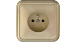 LIZA Gniazdo pojedyncze z/u 2P+Z złoty 6GPT-1z