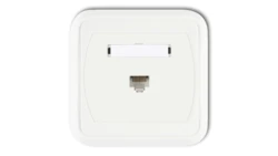 LIZA Gniazdo komputerowe pojedyncze 1xRJ45, kat. 5e, ekranowane, 8-stykowe biały GLK-1e