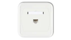 LIZA Gniazdo komputerowe pojedyncze 1xRJ45, kat. 6, 8-stykowe biały GLK-3