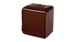 JUNIOR Przycisk /dzwonek/ podświetlany brązowy 4WHE-4L