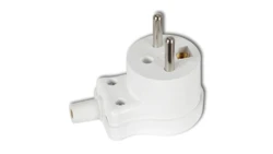 Wtyczka kątowa z/u 16A 250V rozbieralna biała WK-1z